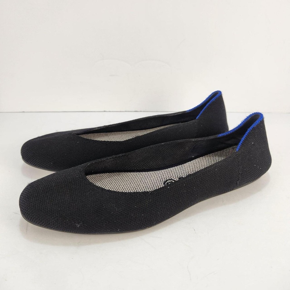 Rothy's The Flat Women's 9.5 Black Knit Ballet Flats Round Toe Washable Shoes